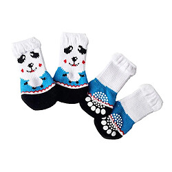 Acheter 4 Chaussettes De Chien De Chiot De Chat Mignon De Compagnie De Protection De Patte Antidérapante M Panda