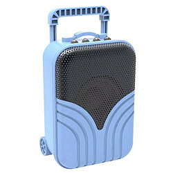 Yonis Mini Enceinte Bluetooth Rétro Radio Portable Mini Enceinte Bluetooth Portable Design Valise Rétro Audio Puissant Sky Blue YONIS