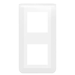 enjoliveur - 2 x 2 modules - vertical - blanc - legrand mosaic 078822l