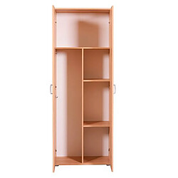 Pegane Armoire de rangement coloris imitation chêne sonoma - Longueur 70 x Profondeur 34 x Hauteur 189 cm