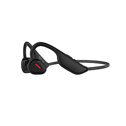 LUUCOZK Écouteurs à conduction osseuse V7 IPX6 Bluetooth-5.3 HiFi Sports sans fil Écouteurs sans fil - Noir 