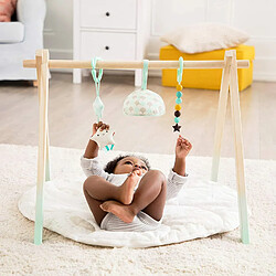 B. toys by Battat d?éveil et de Jeu ? Starry Sky ? 3 Jouets sensoriels ? Tapis en Coton Biologique ? Portique en Bois Naturel ? pour bébés et Enfants, BX1760C1Z, Menthe et Ivoire