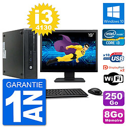 PC HP 800 G1 Ecran 19" Core i3-4130 RAM 8Go Disque 250Go Windows 10 Wifi · Occasion 