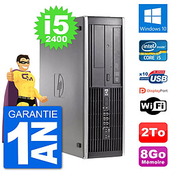 PC HP Compaq 6200 Pro SFF Intel i5-2400 RAM 8Go Disque Dur 2To Windows 10 Wifi - Occasion