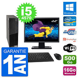 PC Lenovo M83 SFF Ecran 22" Intel i5-4570 RAM 16Go Disque 500Go Windows 10 Wifi · Occasion 