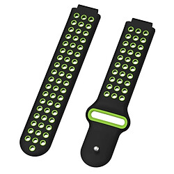 Avis Wewoo Bracelet pour montre connectée Dragonne sport en silicone bicolore Garmin Forerunner 220 / Approach S5 / S20 noir + vert