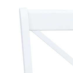 Acheter Maison Chic Lot de 4 Chaises à manger,Chaise pour cuisine blanc et bois clair bois hévéa massif -MN13796