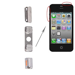 Wewoo Pour iPhone 4S pièce détachée bouton de verrouillage interrupteur de la clé d'alimentation ON / OFF + de mise en sourdine touche + de volume