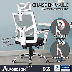 ALFORDSON Chaise de Bureau en Maille Siège de Direction de Jeu Inclinable