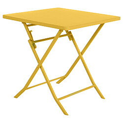 Hesperide Table de jardin pliante carrée Greensboro - 2 Places - Jaune moutarde Hespéride - Table de jardin pliante carrée Greensboro - 2 Places - Jaune moutarde - Design