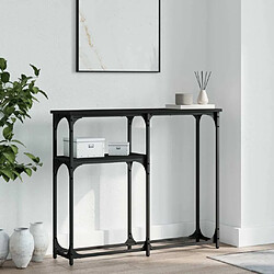 Maison Chic Table console | Meuble d'entrée | Table d'appoint noir 90x22,5x75 cm bois d'ingénierie -GKD47837