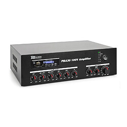 Power Dynamics PBA30 Amplificateur sono DJ 100V avec égaliseur - fonction Bluetooth USB SD MP3 - télécommande infrarouge - noir