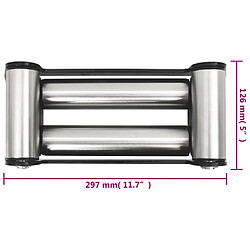 vidaXL Guide-câble à 4 voies Acier 8000-13000 lbs pas cher