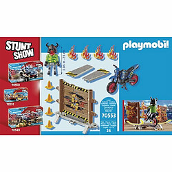 Acheter Playmobil® Stuntshow pilote de moto et mur de feu Playmobil 70553