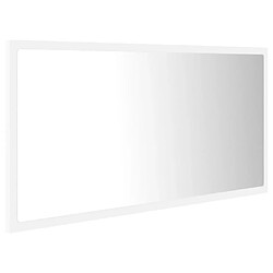 Acheter Maison Chic Miroir à LED,Miroir Lumineux LED de salle de bain Blanc 90x8,5x37 cm Acrylique -MN35616