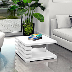 Selsey Table basse design - ARIENE - 60x60 cm - blanc mat