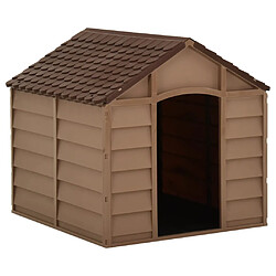 vidaXL Niche pour chiens Marron 71x71,5x68 cm PP