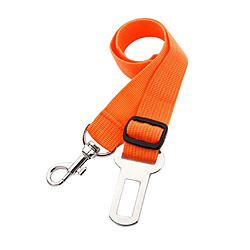 Avis réglable animal de compagnie chat chien siège auto ceinture de sécurité retenue harnais clip de plomb orange