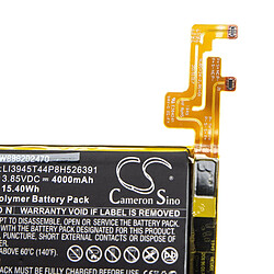 vhbw Batterie remplacement pour ZTE / Nubia LI3945T44P8H526391 pour smartphone (4000mAh, 3,85V, Li-polymère)