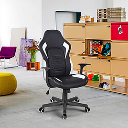 Franchi Chaise de bureau ergonomique en simili cuir style sport Aragon racing