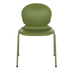 Chaise visiteur / chaise de conférence / chaise empilable T36 VI plastique / acier vert / vert hjh OFFICE 