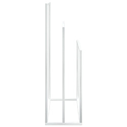 Avis vidaXL Porte-serviettes sur pied Blanc 48x24x79 cm Fer