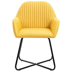 Avis Maison Chic Lot de 2 Chaises à manger,Chaise pour cuisine,Solide Structure jaune tissu -MN83891