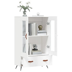 Avis vidaXL Buffet haut blanc 69,5x31x115 cm bois d'ingénierie