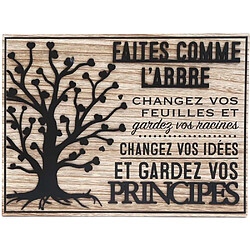 Sil Plaque décorative en bois Arbre de vie 30 x 40 cm.