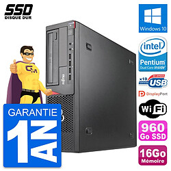 PC Fujitsu Esprimo E920 DT Intel G3220 RAM 16Go SSD 960Go Windows 10 Wifi · Occasion 