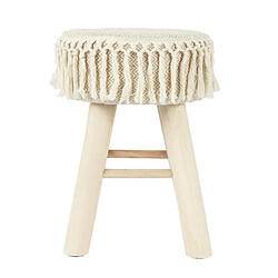 Avis The Home Deco Factory Tabouret Bohème - Hauteur 40 cm - Beige