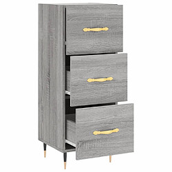 Maison Chic Buffet,Meuble de Rangement,commode pour salon,Cuisine Sonoma gris 34,5x34x90 cm Bois d'ingénierie -MN99786 pas cher