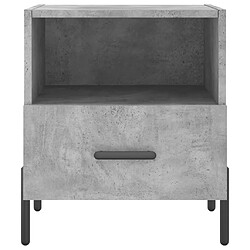 Avis vidaXL Table de chevet gris béton 40x35x47,5 cm bois d’ingénierie