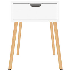 Avis Maison Chic Lot de 2 Tables de chevet - Tables de Nuit Blanc 40x40x56 cm Aggloméré