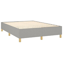 Acheter vidaXL Sommier à lattes de lit et matelas et LED Gris clair 140x200 cm