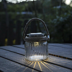 Best Season GLASS JAR - Lanterne Solaire d'extérieur Transparent LED H11cm