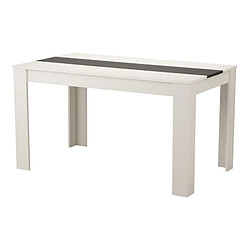 Avis But Table à manger L.132,5 cm DOMUS Blanc et imitation bois noir