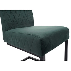 Acheter Mendler Lot de 2 chaises cantilever HWC-L15, chaise visiteur chaise de conférence, velours acier époxy ~ vert