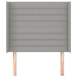 Avis Maison Chic Tête de lit scandinave avec oreilles,meuble de chambre Gris clair 93x16x118/128 cm Tissu -MN99444