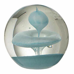 Paris Prix Presse-Papier Déco Bulle en Verre 10cm Bleu Clair