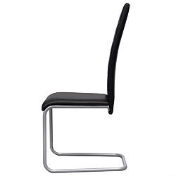 Acheter Decoshop26 Lot de 2 chaises de salle à manger cuisine cantilever design moderne synthétique noir CDS020373