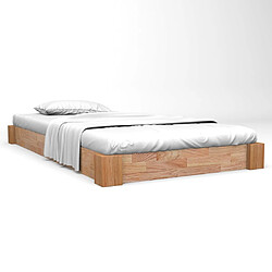 vidaXL Cadre de lit sans matelas bois de chêne massif 120x200 cm 