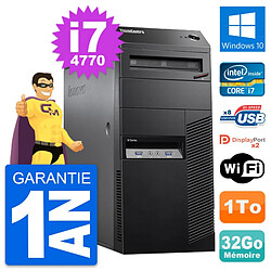 PC Tour Lenovo ThinkCentre M83 Intel i7-4770 RAM 32Go Disque 1To Windows 10 Wifi · Occasion 