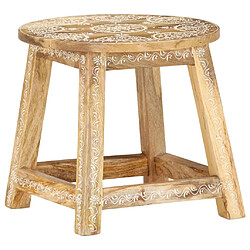 vidaXL Tabouret peint à la main 38x38x35 cm Bois de manguier solide 