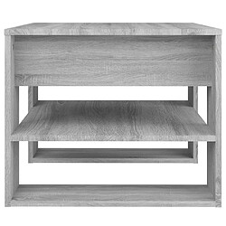 Avis vidaXL Table basse sonoma gris 55,5x55x45 cm bois d'ingénierie