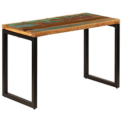 vidaXL Table à manger 115x55x76cm Bois de récupération massif et acier 