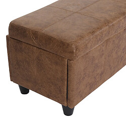 Mendler Banquette Kriens XXL, coffre, banc, tissu, 180x45x45cm ~ aspect daim pas cher