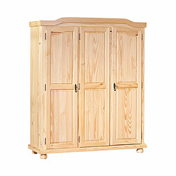 Mes Armoire 3 portes 150 cm en pin massif - CHAMBERY 