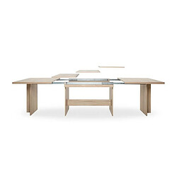 Avis ANCONA Table a manger XXL extensible de 8 a 12 personnes classique decor chene sonoma - L 160 / 310 x l 90 cm