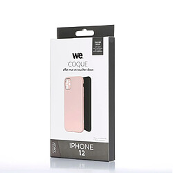 Acheter WE Coque de protection GLASS APPLE IPHONE 12 Rose poudré: Effet vernis contour mat anti-chocs anti-rayures - rigide